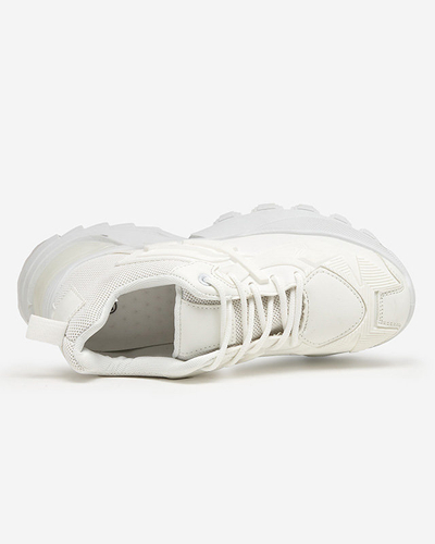 Women's white sports sneakers Bayart - Footwear