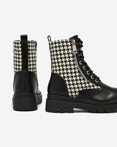 Royalfashion Black women's boots with Zatafel pepite insert