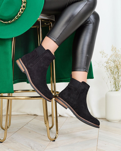Royalfashion Black women's eco-suede Veysi boots a'la sztyblettes