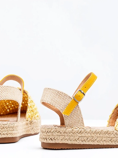 Yellow women's espadrilles with an openwork Triumf - Footwear