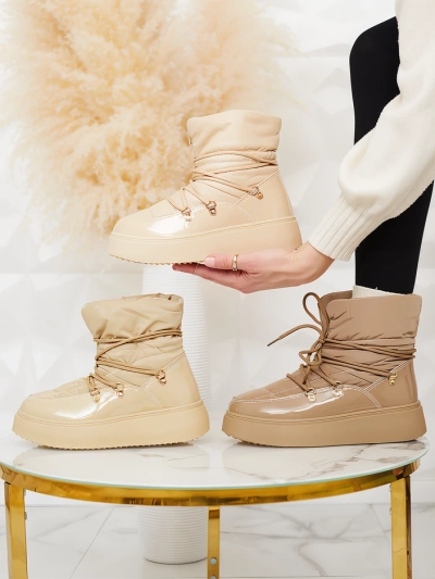 Royalfashion Sieviešu sniega zābaki bēšā krāsā Dabenda