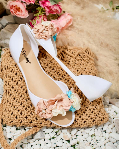 Royalfashion Gumijas balerīnas ar ziedu Koddies