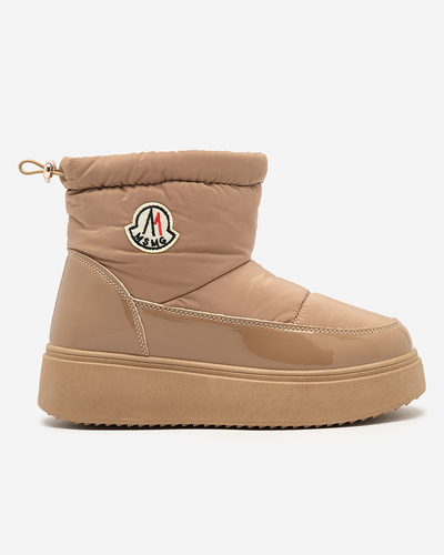 Royalfashion Sieviešu slips-on sniega zābaki brūnā krāsā Ademra