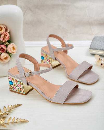 Royalfashion Sieviešu sandales ar kristāliem Ohvare