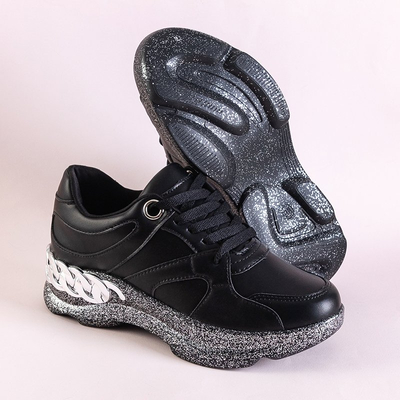 Black women's sports sneakers from Hendi - Footwear