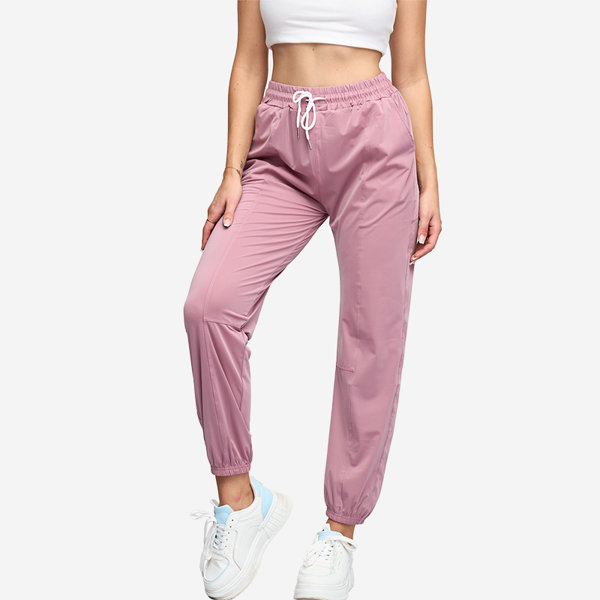 Dark pink women's joggers - Clothing