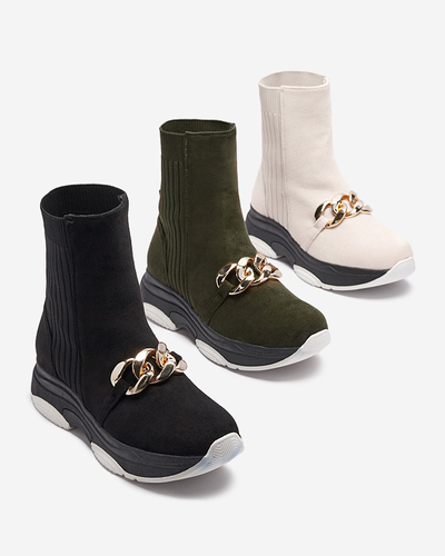 Women's green insulated eco-suede boots Cuzitta- Footwear