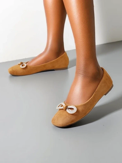 Royalfashion Women's ballet flats with a bow Cocar