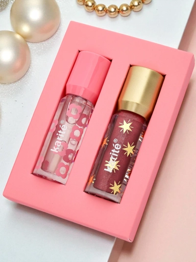 Glitter lip gloss and clear 2in1 lip gloss Fiercely Red
