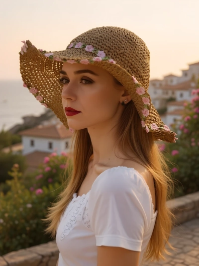 Royalfashion Sieviešu salmu cepure Malvera