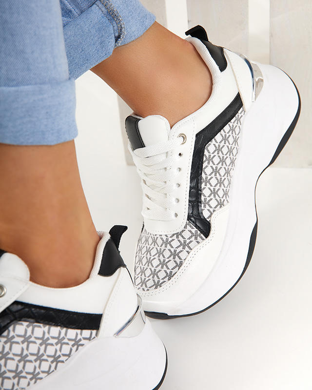 Black and white women's sports shoes Weniso sneakers - Footwear