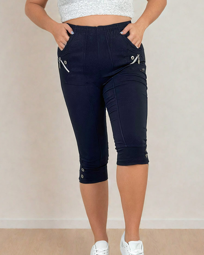 Royalfashion Sieviešu auduma bikses 7/8 PLUS SIZE