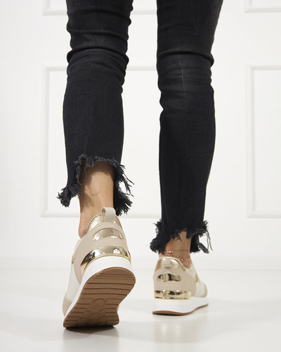 Beige women's sports shoes Nakobi - Footwear