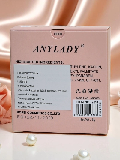 Anylady Pressed highlighter for face Silver