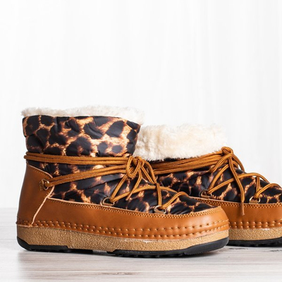 Sofya leopard warm snow boots - Footwear