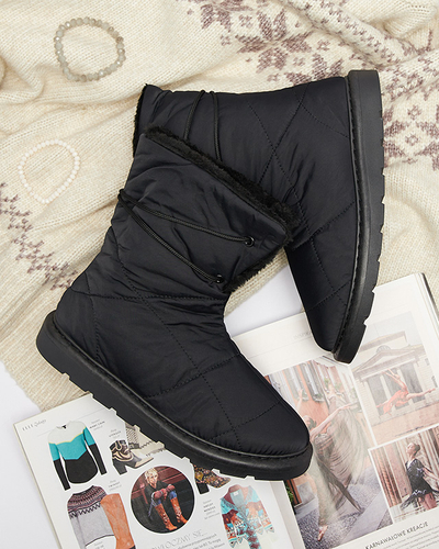 Черные женские сапоги a'la snow boots Amirfu- Footwear