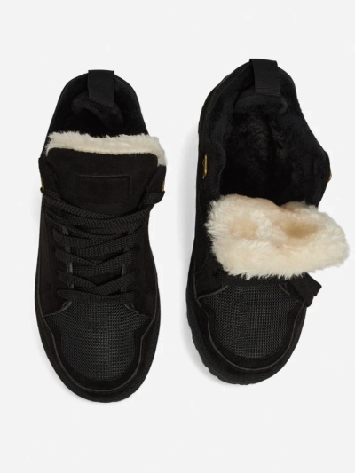 Diana Women's Sneakers Black Suede Comfortable for Winter