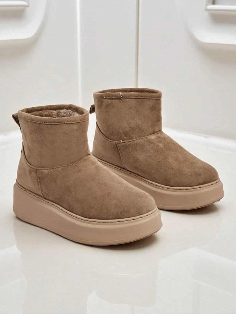 Elizze Women's Short Snow Boots with Detachable Upper