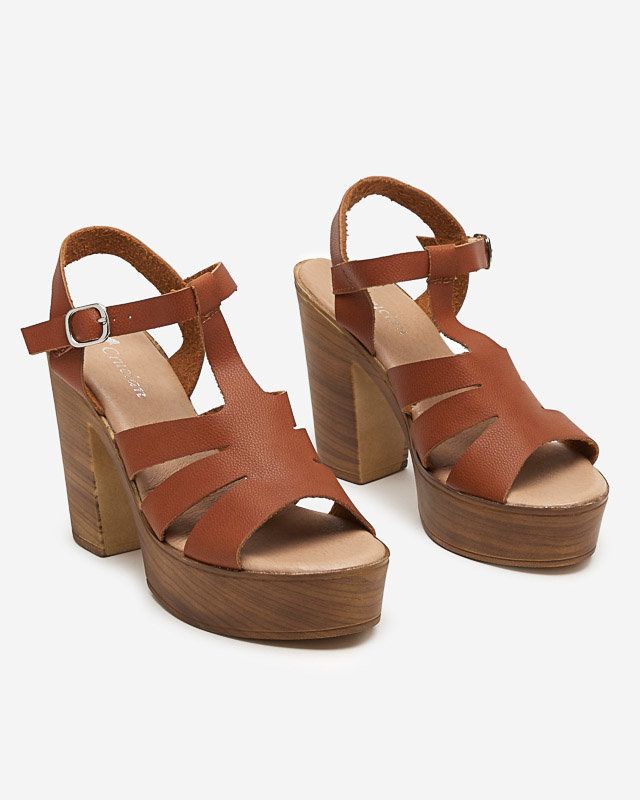 Camel women's high-heeled sandals Mianka - Footwear