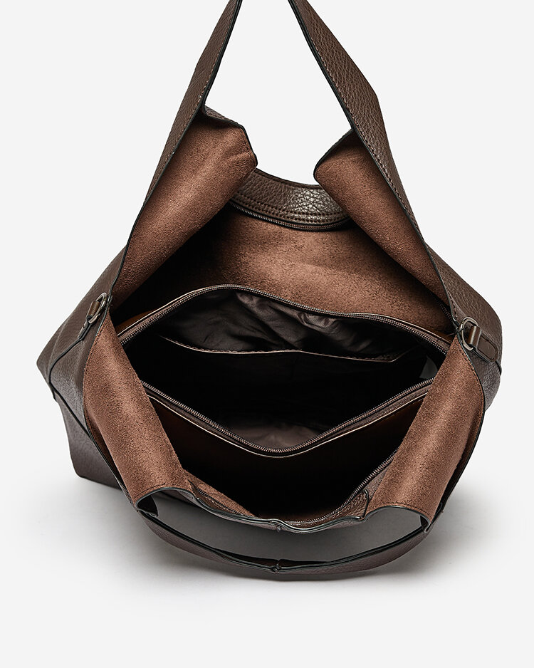 Royalfashion Dark brown women's shopper bag