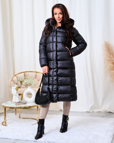 Royalfashion Black women's winter jacket