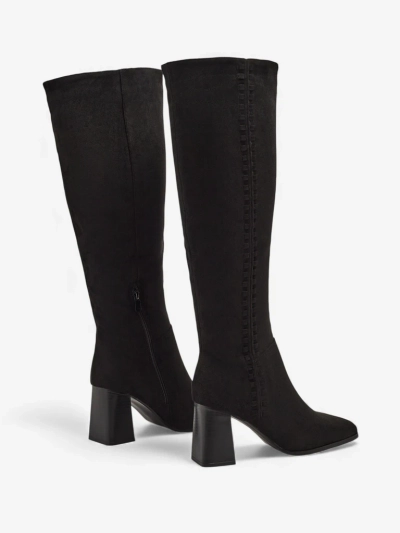 Damskie kozaki eko zamszowe na słupku Fottor