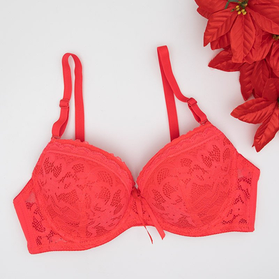 Neon orange padded push up bra - Underwear