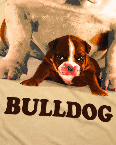 Beige large bulldog beach towel - Accessories