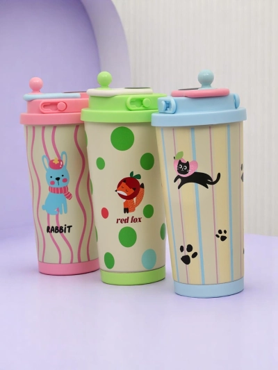 Royalfashion Thermal mug with a spout and temperature sensor Cute Animals