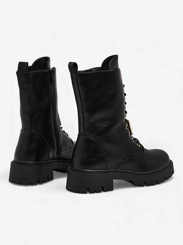 Eko skórzane sznurowane botki damskie Venit