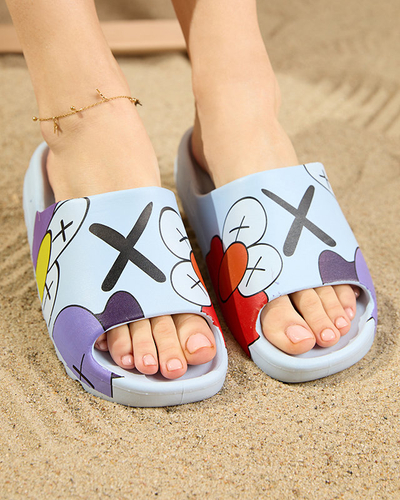 OUTLET Blue women's flip-flops Elmino - Footwear