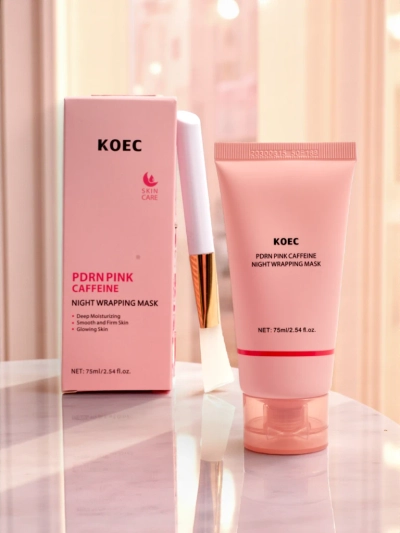 PDRN Caffeine Face Mask - Moisturizing, Lifting, with Brush for Night Use