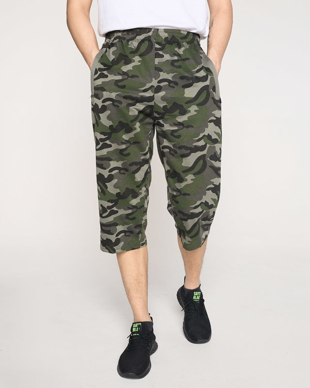 Men's green camo sweatpants - Clothing