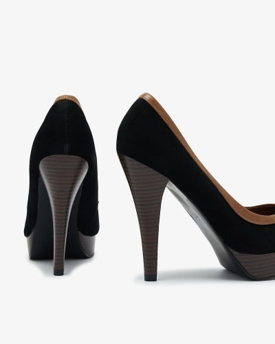 Melni sieviešu augstpapēžu sūkļi Zistin- Footwear