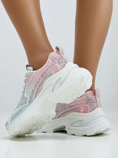 Royalfashion Women's sports sneakers with rhinestones Bloss