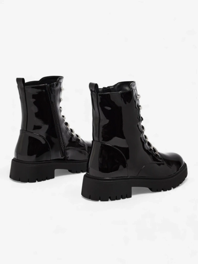 Patent Lace-up Women's Ankle Boots Velmini