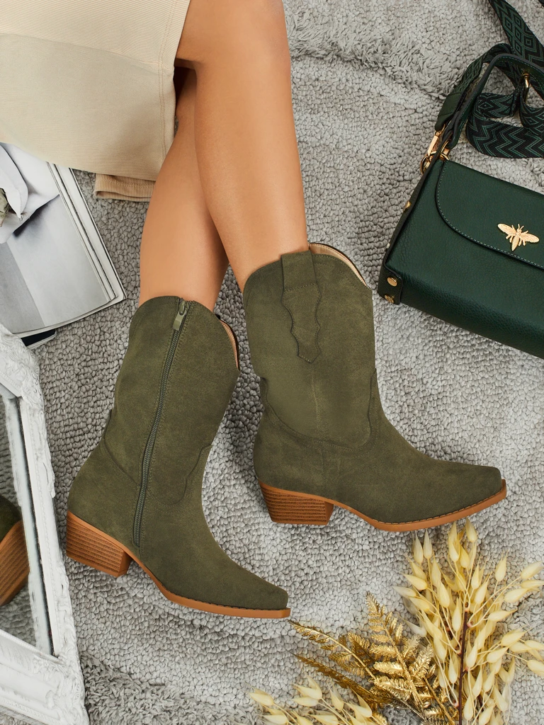 Women's Eco Suede Cowboy Boots SpireHush