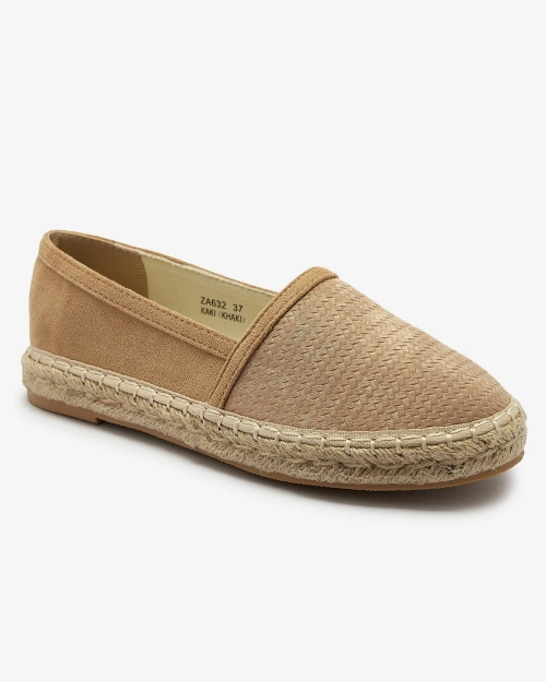 Gaiši brūnas sieviešu espadrilles Mesiella - Apavi