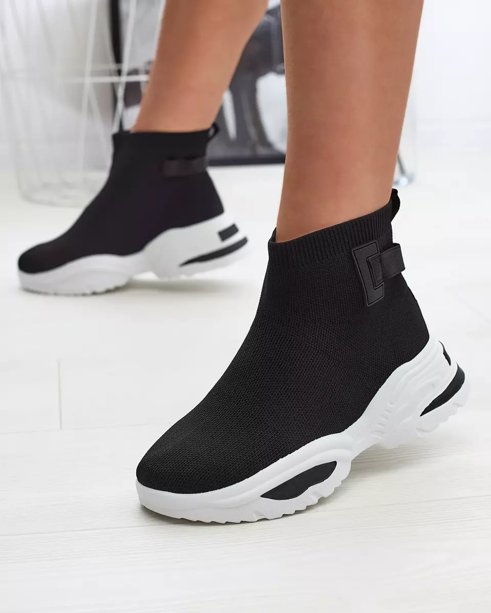 Melni sieviešu augstpapēžu sporta apavi Vetkir- Footwear