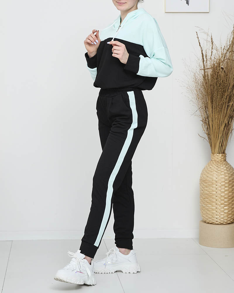 Melns un piparmētru krāsas džempera komplekts sievietēm - Apģērbs