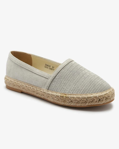 Pelēkas sieviešu espadrilles Mesiella - Apavi