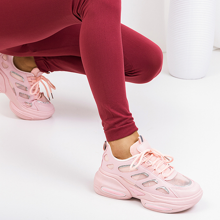 Rozā sieviešu sporta apavi ar biezu zoli Warina - Sports