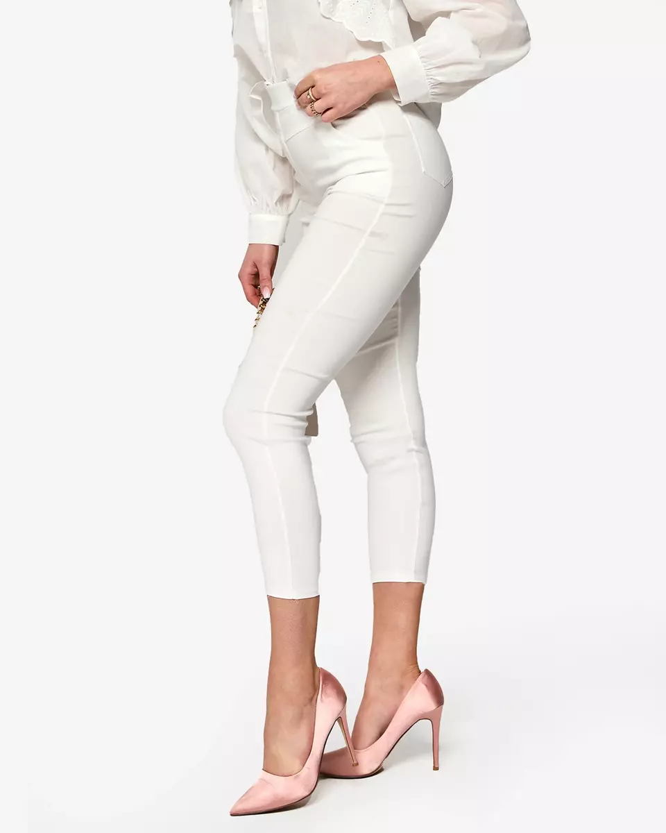 Sieviešu tegingu bikses baltā krāsā- Apģērbs
