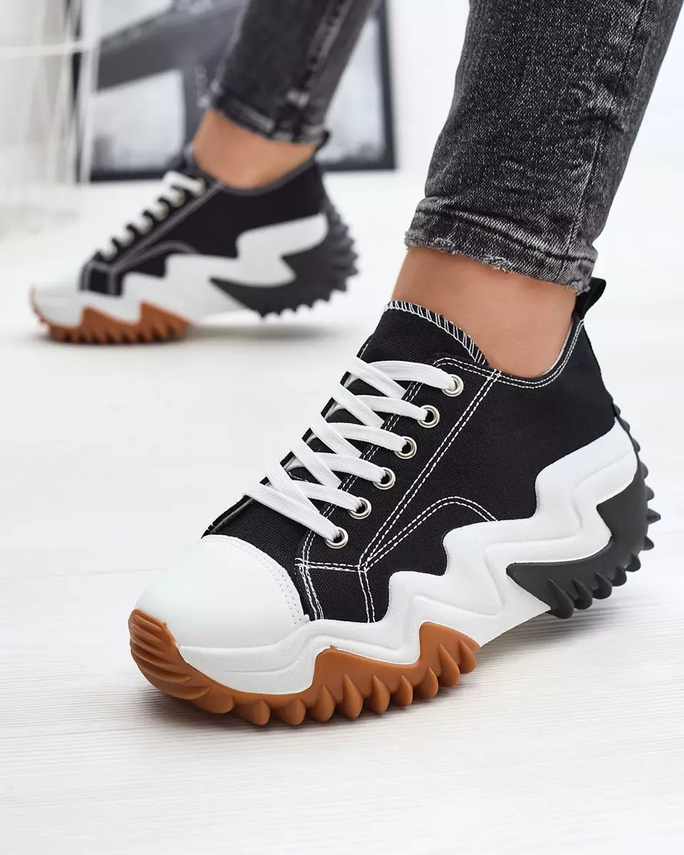 Sporta apavi a'la kedas melnā krāsā Ascota- Footwear