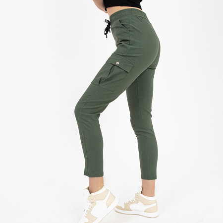 Tumši zaļas sieviešu cargo bikses - Apģērbs