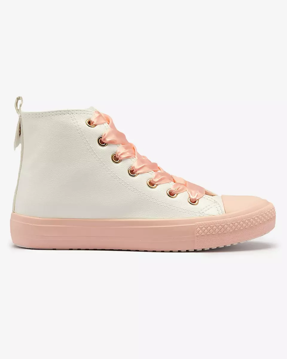 White-Pink Sieviešu sporta apavi Macako- Footwear