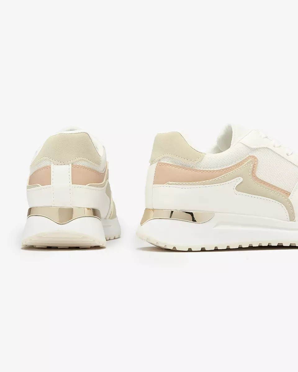 Balti un bēšas krāsas sieviešu sporta apavi Vegris - Apavi