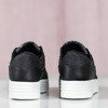 Czarne buty sportowe z wiązaniem Dylla - Obuwie