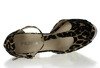 Czarne sandały na słupku w zwierzęce rozetki Zendaya- Obuwie