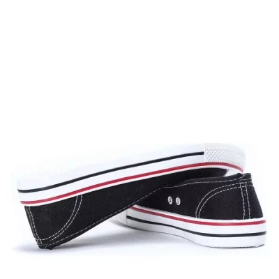 Czarne tenisówki typu slip on Seath - Obuwie